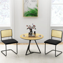 Load image into Gallery viewer, 2 Pieces Mid-Century Modern Dining Chair with Cantilever Design-Black
