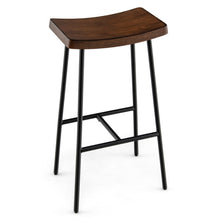 Load image into Gallery viewer, 29&#39;&#39; Industrial Saddle Bar Stool with Metal Legs-29 inches
