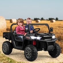 Load image into Gallery viewer, 2-Seater Kids Ride On Dump Truck with Dump Bed and Shovel-Black
