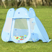 Load image into Gallery viewer, Kids Princess Play Tent Playhouse w/ 100 Ocean Balls-Blue
