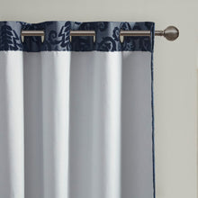 Load image into Gallery viewer, Amelia Knitted Jacquard Paisley Total Blackout Grommet Top Curtain Panel - SS40-0206
