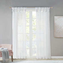 Load image into Gallery viewer, Madison Park Twisted Tab Voile Sheer Window Pair -50X84&quot; Mp40-5468

