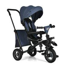 Load image into Gallery viewer, 7-In-1 Baby Folding Tricycle Stroller with Rotatable Seat-Blue
