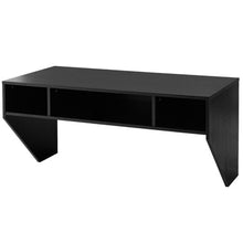 Load image into Gallery viewer, Wall Mounted Floating Sturdy Computer Table with Storage Shelf-Black
