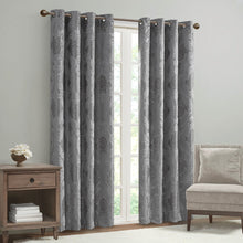 Load image into Gallery viewer, Amelia Knitted Jacquard Paisley Total Blackout Grommet Top Curtain Panel - SS40-0197
