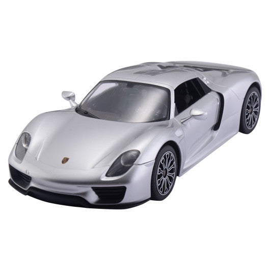 1:14 Porsche 918 Spyder Licensed Radio Remote Control RC Car w/Lights-silver