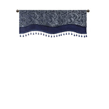 Load image into Gallery viewer, Aubrey Jacquard Window Rod Pocket Valance With Beads - MP41-7425
