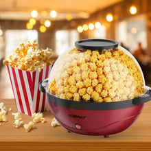 Load image into Gallery viewer, 6QT Stirring Popcorn Popper Maker with Nonstick Plate-Red
