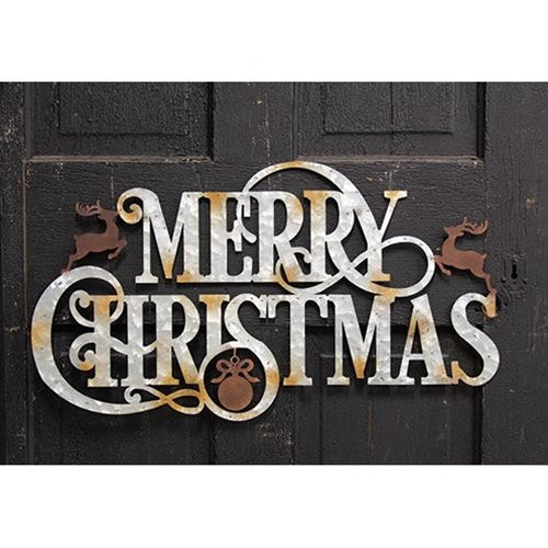 Metal Merry Christmas Sign 23.52