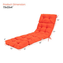 Load image into Gallery viewer, Giantex 73&quot; Lounge Chaise Cushion Padded Recliner Cushion for Indoor and Outdoor-Orange
