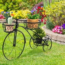 Load image into Gallery viewer, Tricycle Plant Stand Flower Pot Cart Holder in Parisian Style
