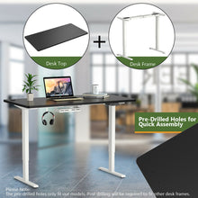 Load image into Gallery viewer, 58&quot; x 28&quot; Universal Tabletop for Standard and Standing Desk Frame-Black
