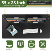 Load image into Gallery viewer, 58&quot; x 28&quot; Universal Tabletop for Standard and Standing Desk Frame-Black
