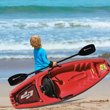 Load image into Gallery viewer, 6ft Youth Kids Kayak with Bonus Paddle and Folding Backrest for Kid Over 5-Red
