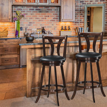 Load image into Gallery viewer, Set of 2 Swivel Bar Stools 29.5 Inch Bar Height Chairs with Rubber Wood Legs-29.5 Inch
