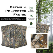 Load image into Gallery viewer, 3 Person Portable Hunting Blind Pop-Up Ground Tent with Gun Ports and Carrying Bag
