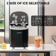 Load image into Gallery viewer, 2.2 L Portable Ice Cube Maker with Bullet Shaped Ice Cube-Black
