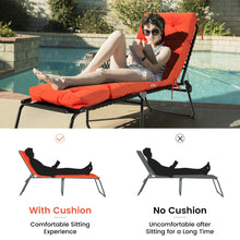 Load image into Gallery viewer, Giantex 73&quot; Lounge Chaise Cushion Padded Recliner Cushion for Indoor and Outdoor-Orange
