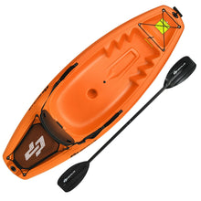 Load image into Gallery viewer, 6ft Youth Kids Kayak with Bonus Paddle and Folding Backrest for Kid Over 5-Orange
