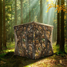 Load image into Gallery viewer, 3 Person Portable Hunting Blind Pop-Up Ground Tent with Gun Ports and Carrying Bag
