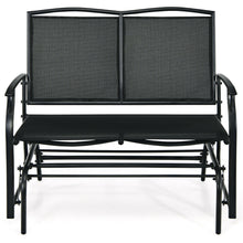 Load image into Gallery viewer, Iron Patio Rocking Chair for Outdoor Backyard and Lawn-Black
