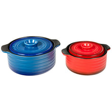 Load image into Gallery viewer, 2 Pieces Ceramic Cookware Set with Lid and Insulated Handle
