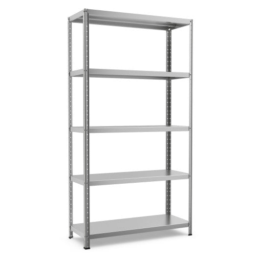 74 Inch 5-Tier Adjustable Heavy Duty Garage Metal Storage Rack