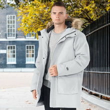 Load image into Gallery viewer, Men&#39;s Hooded Insulated Winter Puffer Parka Coat-Gray-XXXL
