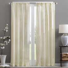 Load image into Gallery viewer, Madison Park Irina Diamond Sheer Window Curtain -84&quot; Panel MP40-1065 By Olliix
