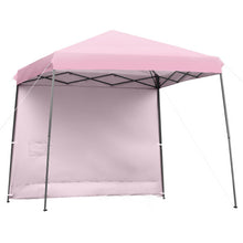 Load image into Gallery viewer, 10 x 10 Feet Pop Up Tent Slant Leg Canopy with Detachable Side Wall-Pink
