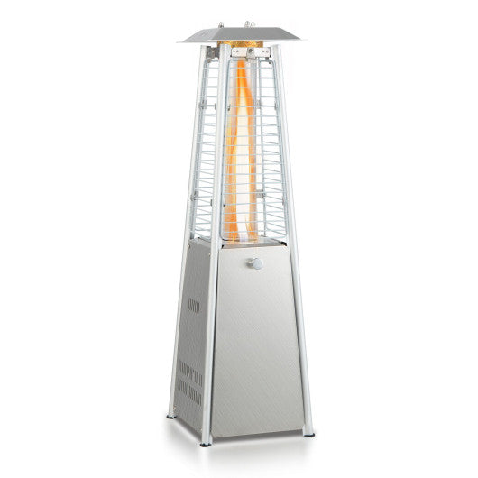 9500 BTU Portable Stainless Steel Tabletop Patio Heater with Glass Tube