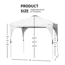 Load image into Gallery viewer, 10&#39; x 10&#39; Outdoor Pop-up Camping Canopy Tent with Roller Bag-White
