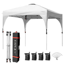 Load image into Gallery viewer, 10&#39; x 10&#39; Outdoor Pop-up Camping Canopy Tent with Roller Bag-White
