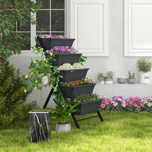 Load image into Gallery viewer, 5-Tier Vertical Raised Garden Bed with Wheels and Container Boxes
