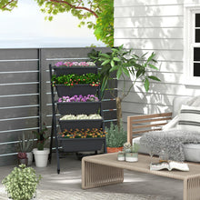 Load image into Gallery viewer, 5-Tier Vertical Raised Garden Bed with Wheels and Container Boxes
