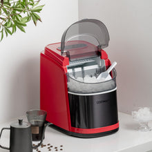 Load image into Gallery viewer, Countertop Ice Maker 26.5lbs/Day with Self-Cleaning Function and Flip Lid-Red
