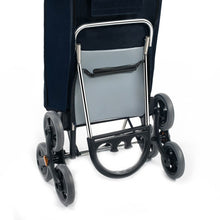 Load image into Gallery viewer, Folding Stair Climbing Shopping Cart with Removable Bag and Handle-Navy
