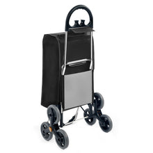 Load image into Gallery viewer, Folding Stair Climbing Shopping Cart with Removable Bag and Handle-Gray
