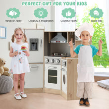 Load image into Gallery viewer, Kids Corner Wooden Kitchen Playset with Cookware Accessories
