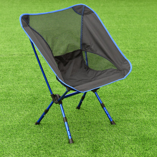 Outdoor Adjustable Folding Aluminum Camping Chair w/ Bag-Blue