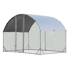 Load image into Gallery viewer, 6.2 Feet/12.5 Feet/19 Feet Large Metal Chicken Coop Outdoor Galvanized Dome Cage with Cover-S
