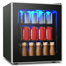 Load image into Gallery viewer, 60 Can Beverage Mini  Refrigerator with Glass Door
