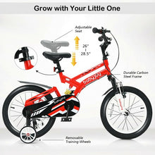 Load image into Gallery viewer, 16&quot; Kids Bike Toddlers Adjustable Freestyle Bicycle with Training Wheels-Red
