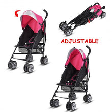 Load image into Gallery viewer, Folding Lightweight Baby Toddler Umbrella Travel Stroller-Pink
