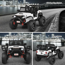 Load image into Gallery viewer, 12V Kids Ride On Truck RC Motorized Car with Spring Suspension and MP3 -White
