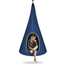 Load image into Gallery viewer, 40&quot; Kids Nest Swing Chair Hanging Hammock Seat for Indoor Outdoor-Blue
