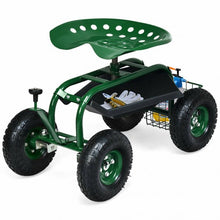 Load image into Gallery viewer, 4-Wheel Rolling Garden Cart Work Seat
