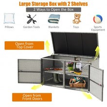 Load image into Gallery viewer, 88 Gallon Garden Patio Rattan Storage Container Box
