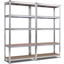 Load image into Gallery viewer, 2 Pcs Storage Shelves Garage Shelving Units Tool Utility Shelves-Silver
