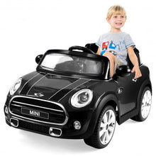 Load image into Gallery viewer, 10-Presell MINI Hatch 12V Electric Kids Ride On Car Licensed MP3 RC Remote Control-Black
